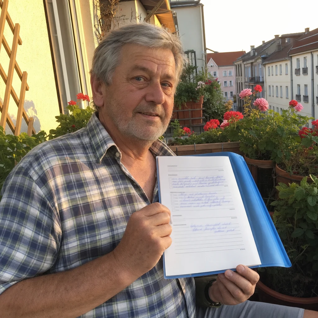 Dieter aus Augsburg, Bayern mit der Nachlassmappe