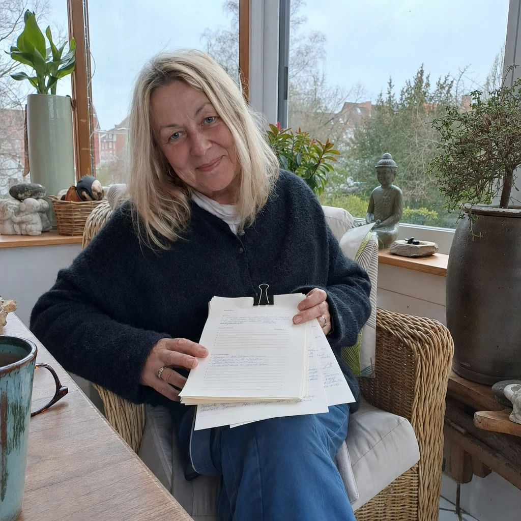 Sabine aus Rostock, MV mit der Nachlassmappe