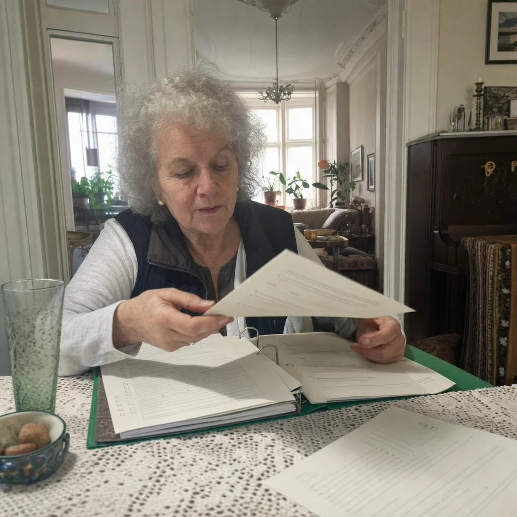 Renate aus Leipzig, Sachsen mit der Nachlassmappe
