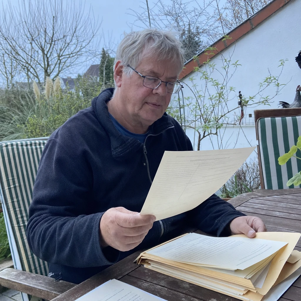 Wolfgang aus Kiel, SH mit der Nachlassmappe