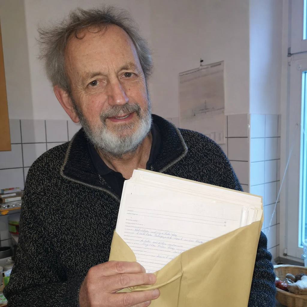 Gerhard aus Potsdam, Brandenburg mit der Nachlassmappe